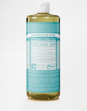 Органическое кастильское жидкое мыло без запаха для чувствительной кож Dr. Bronner. Цвет: без запаха