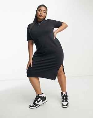Черное базовое платье миди Plus Nike
