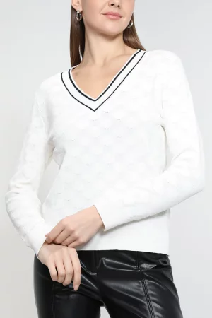 Пуловер женский BL2302Т1428-002 белый S Belucci. Цвет: белый