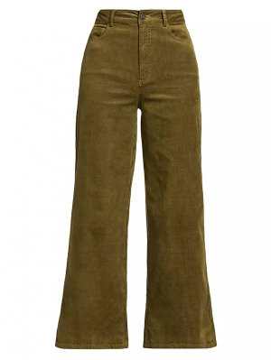 Расклешенные вельветовые брюки Harper , цвет army Paige