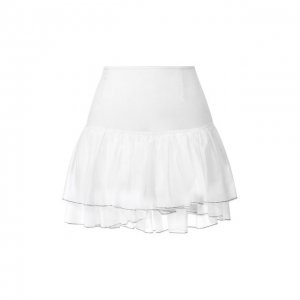 Хлопковая юбка Alexandre Vauthier. Цвет: белый