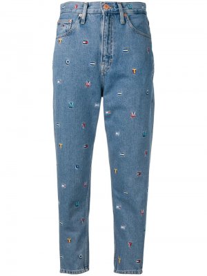 Джинсы прямого кроя с вышитым логотипом Tommy Jeans. Цвет: синий