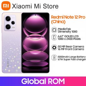 Смартфон Global Rom Redmi Note 12 Pro 5G, аккумулятор 5000 мАч, MTK Dimensity 1080, восьмиядерный процессор, камера 50 МП, быстрое зарядное устройство 67 Вт Xiaomi