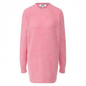 Шерстяной свитер MSGM. Цвет: розовый