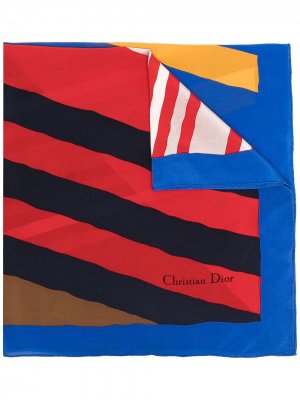 Платок в полоску Christian Dior. Цвет: синий