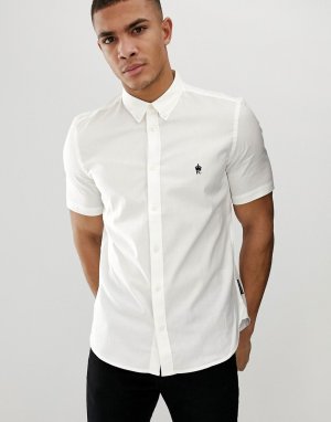 Оксфордская рубашка с короткими рукавами -Белый French Connection