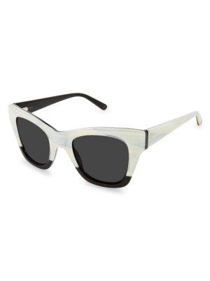 Солнцезащитные очки Clubmaster «кошачий глаз» 50MM , цвет Bone L.A.M.B.