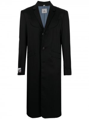 Длинное пальто из шерсти Boramy Viguier. Цвет: черный