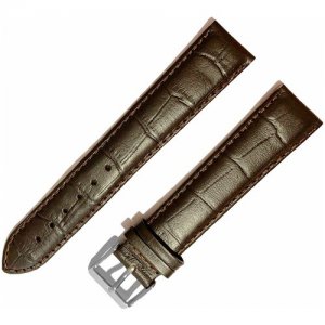 Ремешок 2005-01-1-2 Д Kroko Коричневый кожаный длинный ремень для наручных часов из натуральной кожи 20 мм матовый крокодил Ardi. Цвет: коричневый