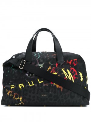 Дорожная сумка с принтом Leopard Mix PAUL SMITH. Цвет: черный