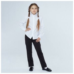 Школьная блуза, размер 158, белый Модные Ангелочки. Цвет: белый