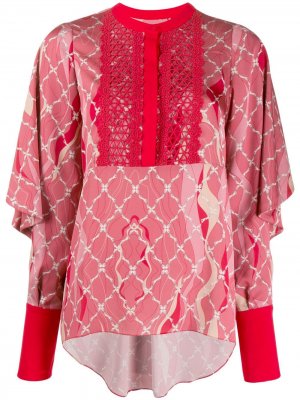 Блузка Romantique с принтом Three Floor. Цвет: розовый