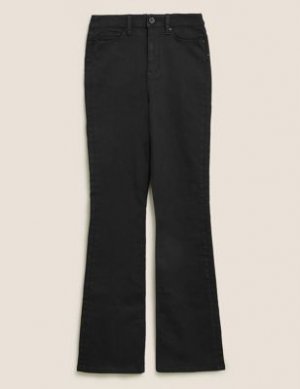 Расклешенные джинсы с высокой талией, Marks&Spencer Marks & Spencer. Цвет: черный