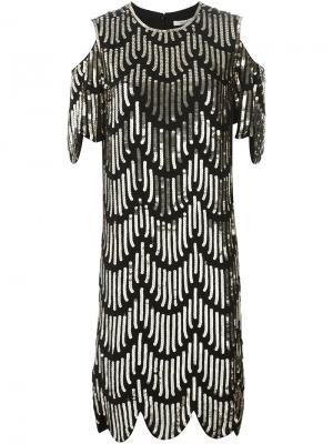 Коктейльное платье с пайетками Givenchy. Цвет: чёрный