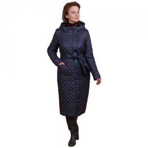Пальто  демисезонное, силуэт прилегающий, средней длины, размер 52, черный, синий J-Splash. Цвет: бежевый/серый/черный