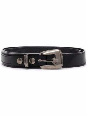 Leather-strap buckled belt Lemaire. Цвет: черный
