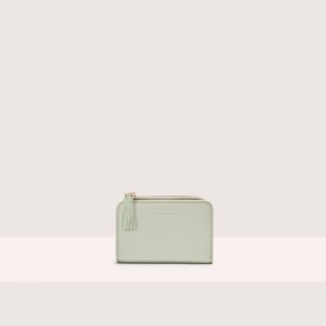 Маленький кошелек из зерненой кожи TASSEL, зеленый Coccinelle