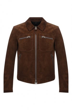 Замшевая куртка Tom Ford. Цвет: коричневый