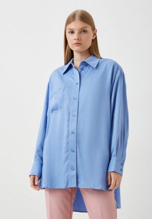 Рубашка Laroom. Цвет: голубой