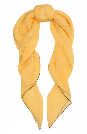 Льняной шарф Brunello Cucinelli. Цвет: жёлтый