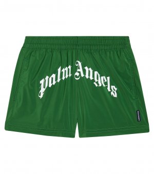Плавки с логотипом , зеленый Palm Angels Kids