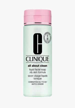 Мыло для лица Clinique сильнодействующее жирной кожи Liquid Facial Soap Oily Skin 200 мл. Цвет: прозрачный