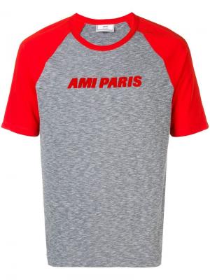 Футболка Ami Paris. Цвет: красный