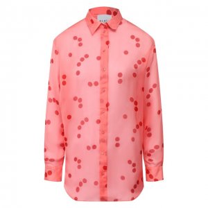 Шелковая рубашка Alaia. Цвет: розовый