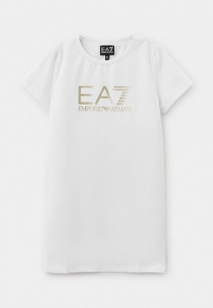 Платье EA7. Цвет: белый
