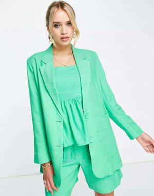 Зеленый комбинезон скроенного пиджака Y.A.S