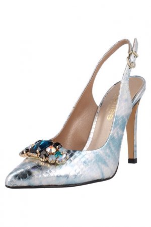 Босоножки EL Dantes. Цвет: silver, light blue