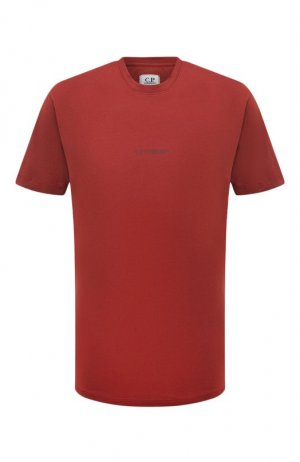 Хлопковая футболка C.P. Company. Цвет: красный