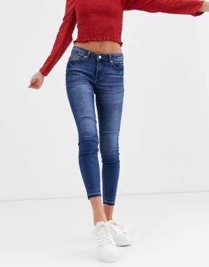 Укороченные джинсы скинни -Синий JDY