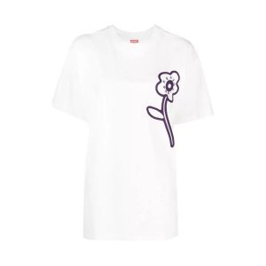 Футболка t-shirt mit schriftzug 02 blanc casse , белый Kenzo