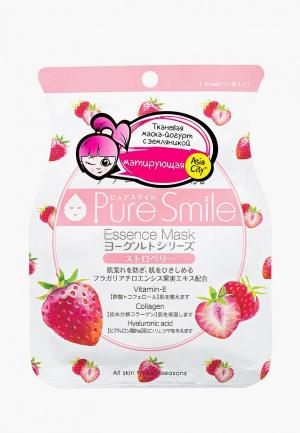 Маска для лица Pure Smile на йогуртовой основе, c земляникой, 1 шт. Цвет: белый