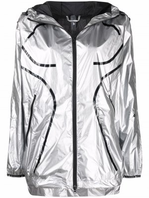 Спортивная куртка Shine с капюшоном adidas by Stella McCartney. Цвет: серебристый