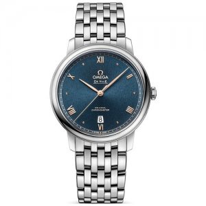 Наручные часы OMEGA 424.10.40.20.03.004, синий, серебряный. Цвет: синий