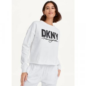 Свитшот , размер M, белый DKNY. Цвет: белый/white