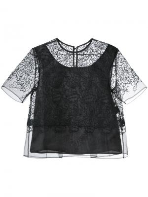 Многослойная прозрачная блузка Taro Horiuchi. Цвет: чёрный