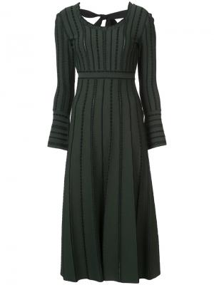 Трикотажное платье миди Fendi. Цвет: зелёный