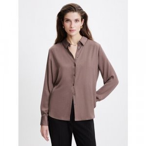 Блуза , повседневный стиль, длинный рукав, размер XXS, серый Zarina. Цвет: серый