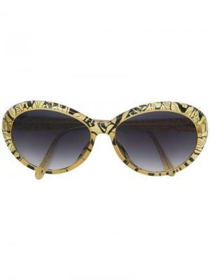 Солнцезащитные очки в оправе с цветочным принтом Paloma Picasso Vintage. Цвет: желтый