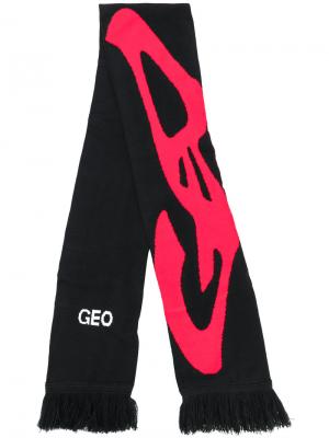 Шарф с логотипом Geo. Цвет: чёрный
