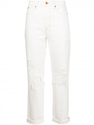 Укороченные джинсы Dakota Slvrlake. Цвет: белый