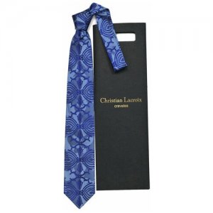 Синий галстук с рисунком 837320 Christian Lacroix. Цвет: синий