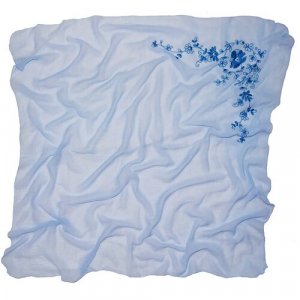 Платок ,95х95 см, голубой Vista. Цвет: голубой