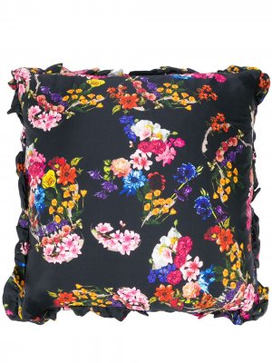 Подушка с цветочным принтом Preen By Thornton Bregazzi. Цвет: черный