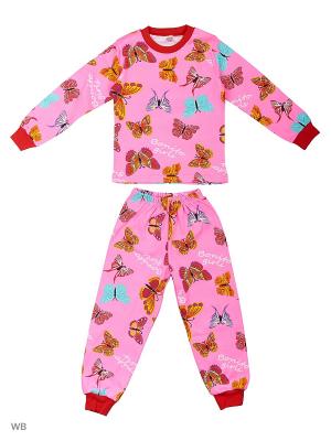 Пижама для девочки Bonito kids. Цвет: розовый, белый