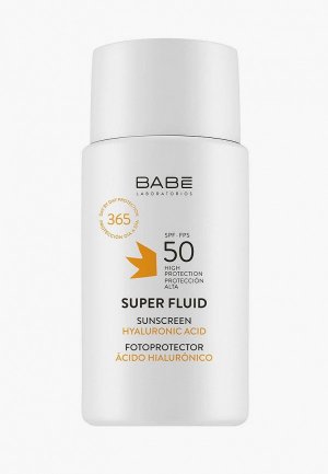 Флюид для лица Babe Laboratorios солнцезащитный SPF-50, 50 мл. Цвет: белый