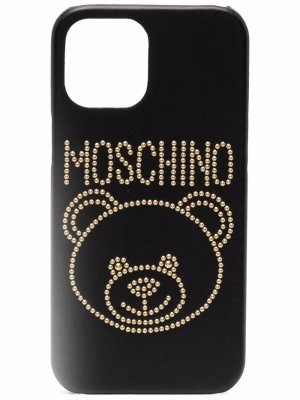 Чехол Teddy Bear для iPhone 12 Pro Max Moschino. Цвет: черный